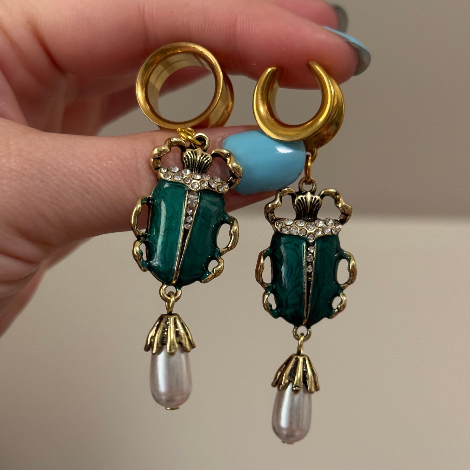 Image of Pearl Beetle Dangles (sizes 2g-2")