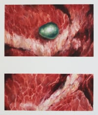 Original painting (5.5x6.5") swine ahead ii