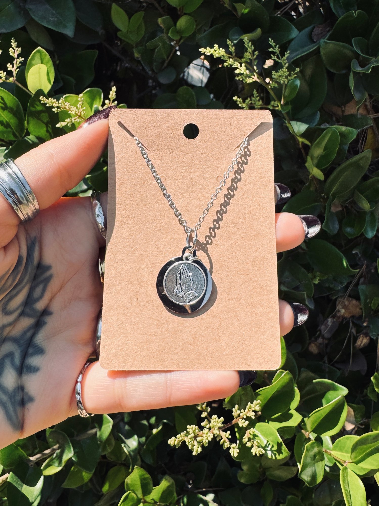 Image of PRAY FOR HER - SLIDING COIN REVEAL NECKLACE