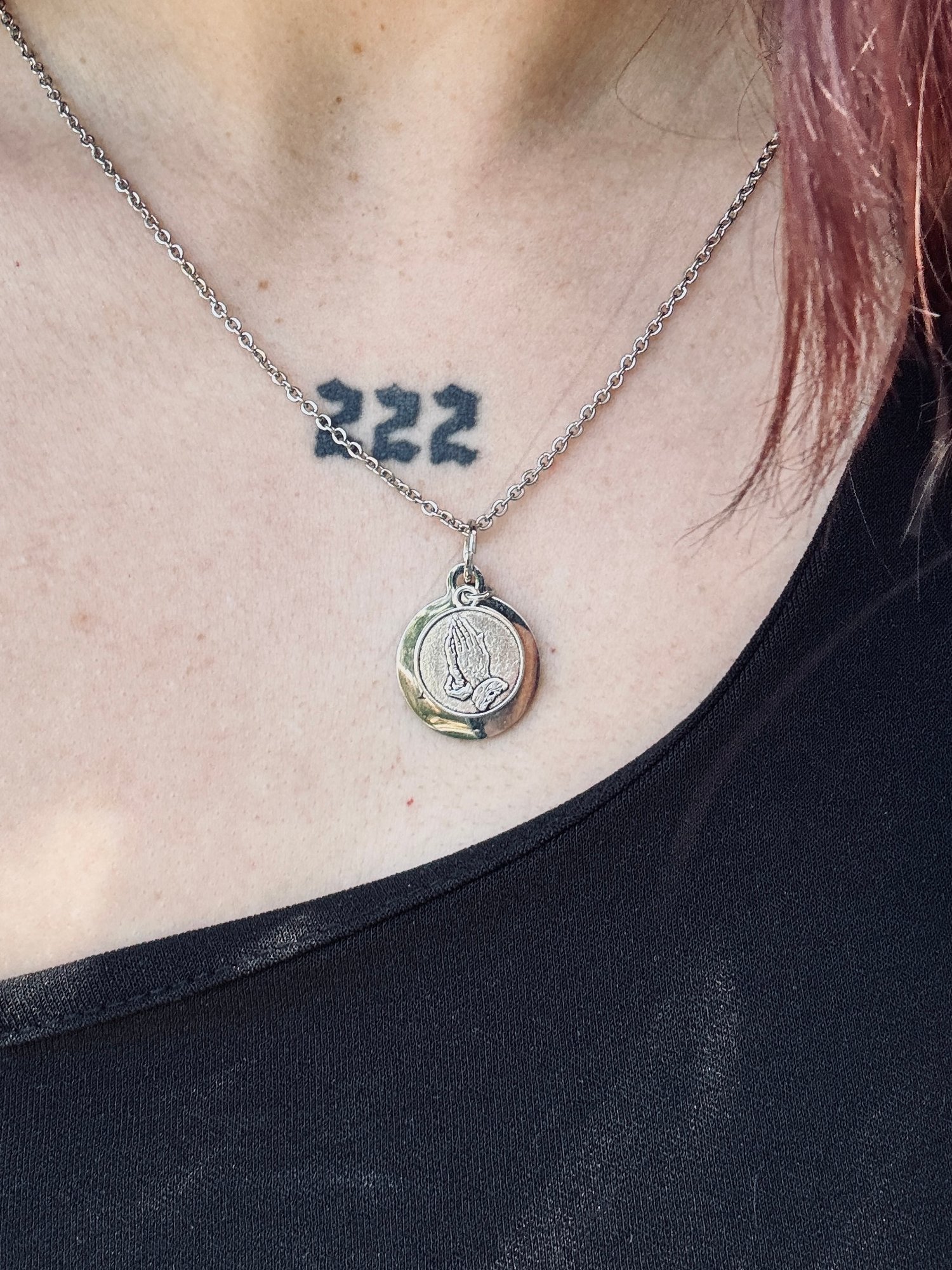 Image of PRAY FOR HER - SLIDING COIN REVEAL NECKLACE