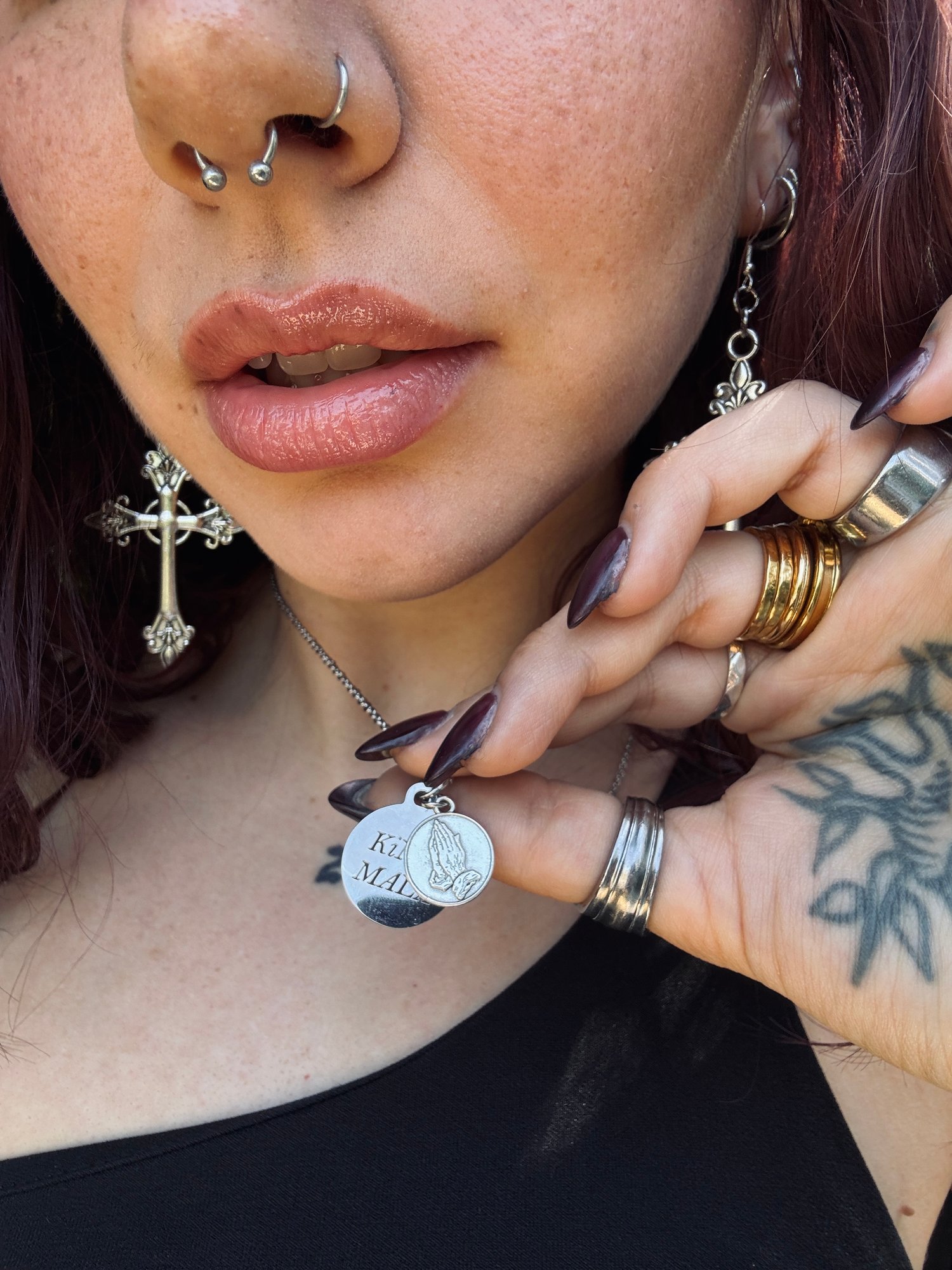 Image of PRAY FOR HER - SLIDING COIN REVEAL NECKLACE