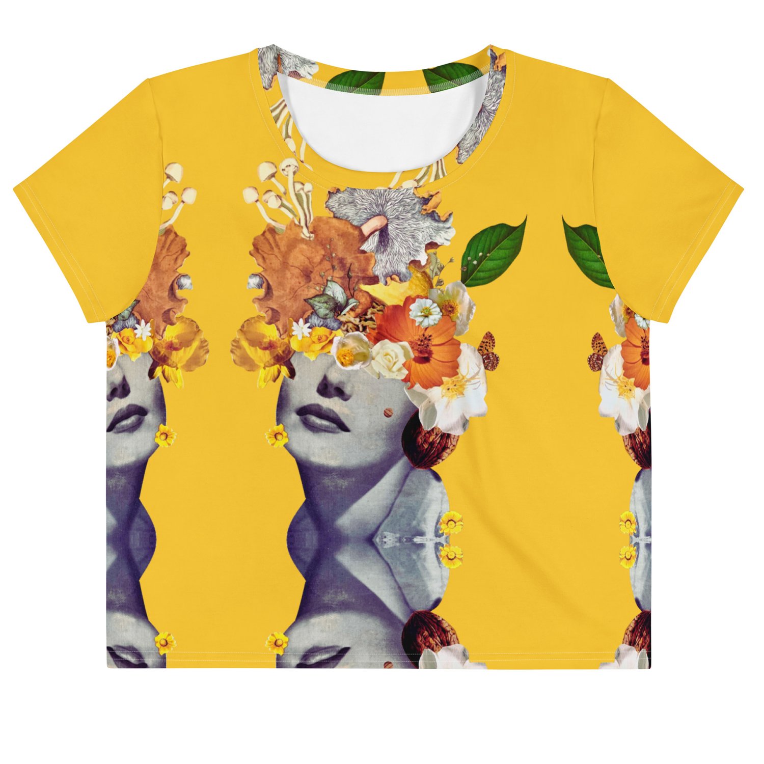 Image of She's A Little Nuts - All Over Print Crop Tee