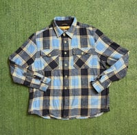 B.Blue and Navy Flannel