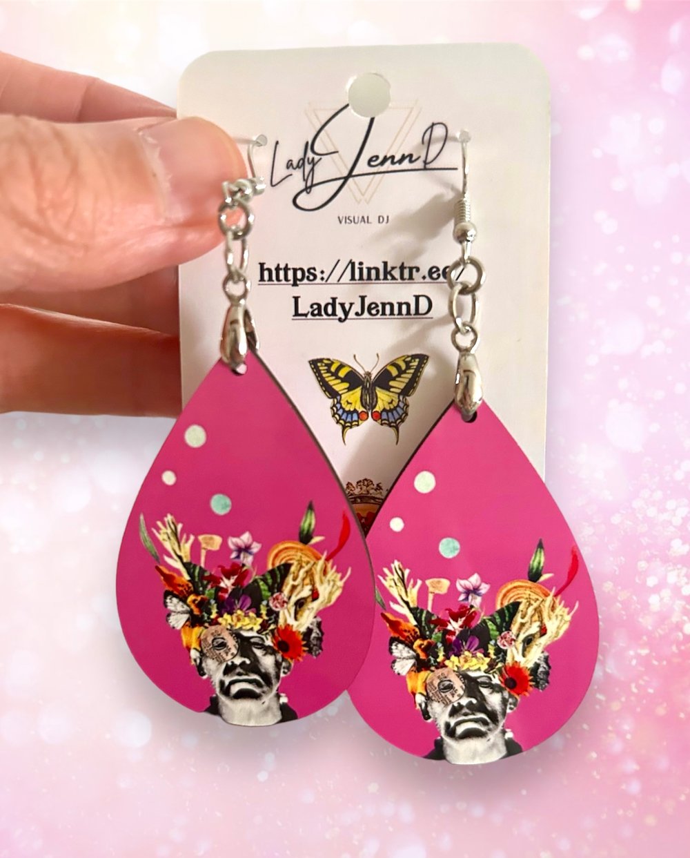 Image of Frankenflower - Teardrop Earrings 