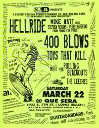 Image 1 of CHANNEL ST. SKATEPARK BENEFIT I @ Que Sera, 3/22/03 → flyer