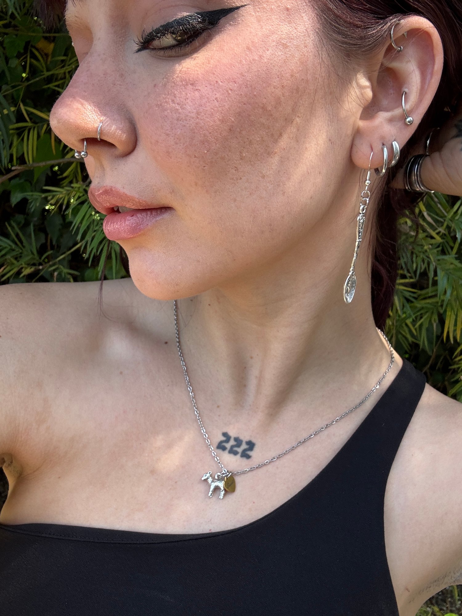 Image of THE SWEET LAMB - MIXED METAL NECKLACE