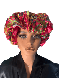 Image 1 of Printed Ruffle Double Satin