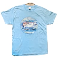 Image 3 of Light Pink Unisex OUTTATHINAIR Logo T-shirt