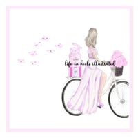 Image 1 of FASHION ILLUSTRATION ART PRINT: XO LOVE LETTERS
