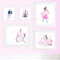 Image 2 of FASHION ILLUSTRATION ART PRINT: XO LOVE LETTERS