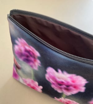 Image of Sea thrift, LARGE travel bag, make-up, toiletries zipper pouch