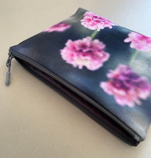 Image of Sea thrift, LARGE travel bag, make-up, toiletries zipper pouch
