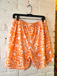 Image 5 of Orange Geometric Realms Basketball Shorts