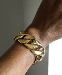 Image 3 of Bold Cuban Link Cuff Bracelet