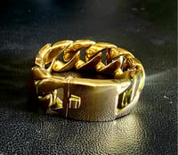 Image 7 of Bold Cuban Link Cuff Bracelet