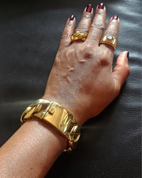 Image 8 of Bold Cuban Link Cuff Bracelet