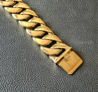 Image 4 of Bold Cuban Link Cuff Bracelet