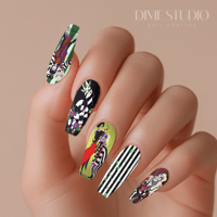 Image 1 of BEETLE JUICE 2 HALLOWEEN NAIL WRAPS 