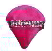 Image 2 of Rhinestones Makeup Puff (2pack)  Black/Hot Pink