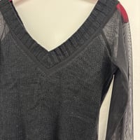 Image 3 of mesh + knit longsleeve