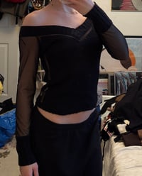 Image 4 of mesh + knit longsleeve