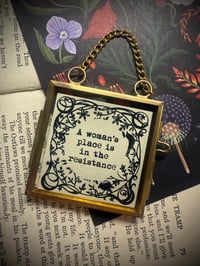 A Woman’s Place Typographic Framed Print