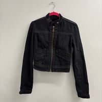 Image 1 of 00s moto denim jacket