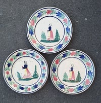 Image 1 of Lot de 3 assiettes HB Quimper