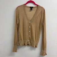 Image 1 of silk pointelle blouse 