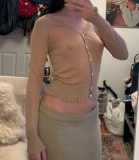 Image 4 of silk pointelle blouse 