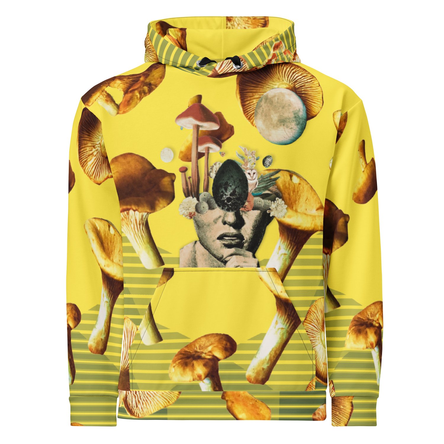 Image of Yellow Shroomie - All Over Print - Unisex Pullover Hoodie