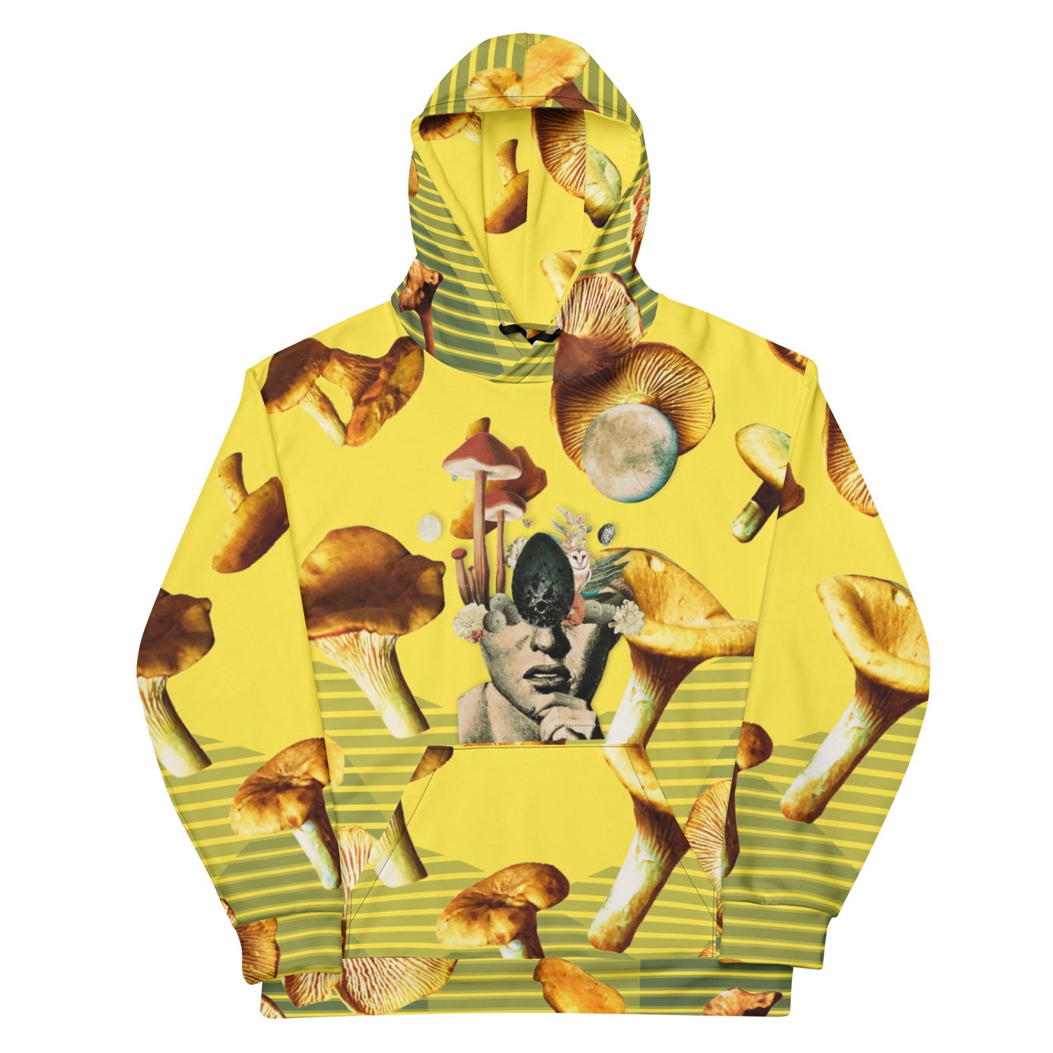 Image of Yellow Shroomie - All Over Print - Unisex Pullover Hoodie