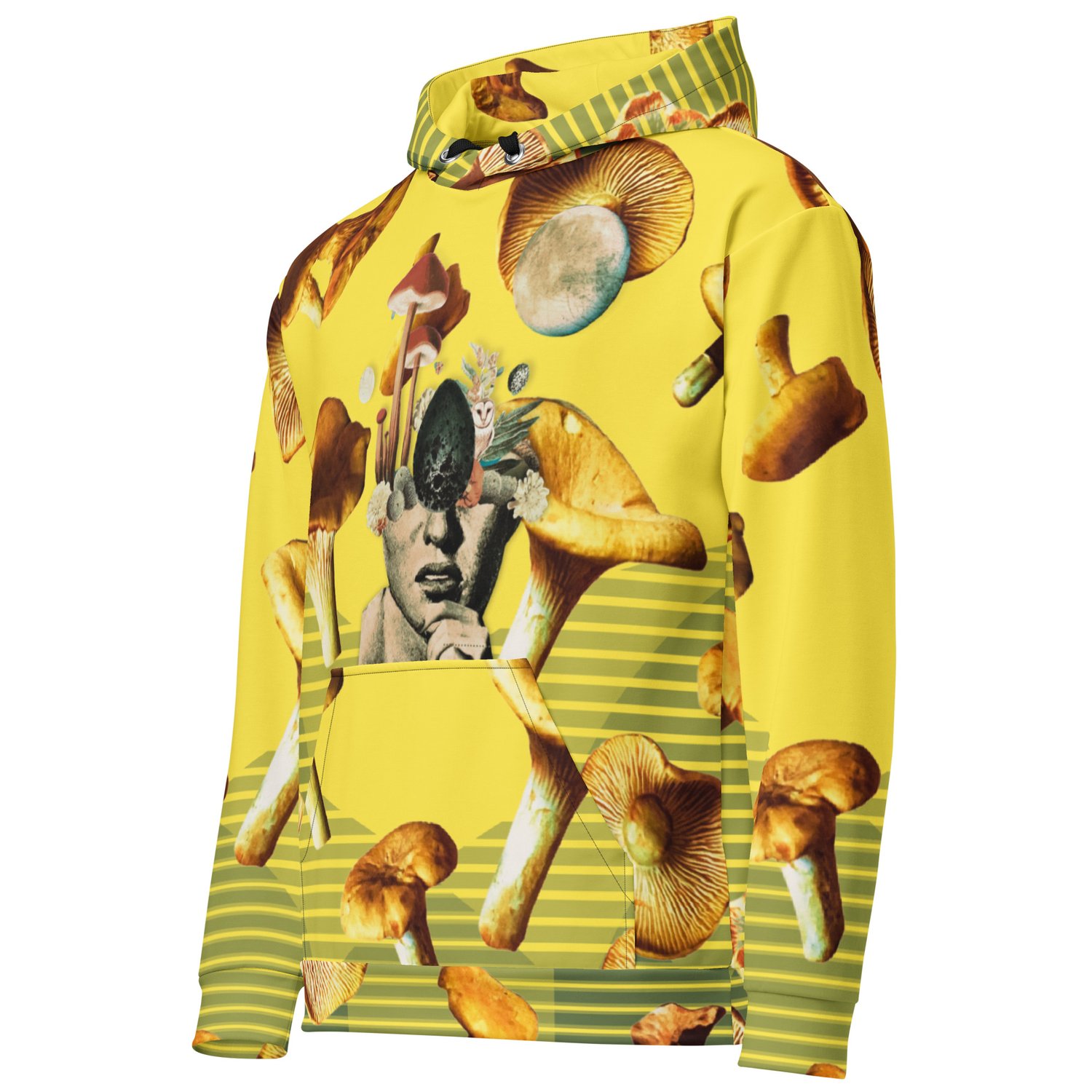 Image of Yellow Shroomie - All Over Print - Unisex Pullover Hoodie