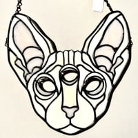 Image 2 of three Eyed Sphinx Cat-Cream/pink/clear
