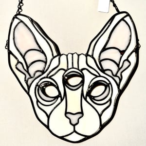 Image of three Eyed Sphinx Cat-Cream/pink/clear