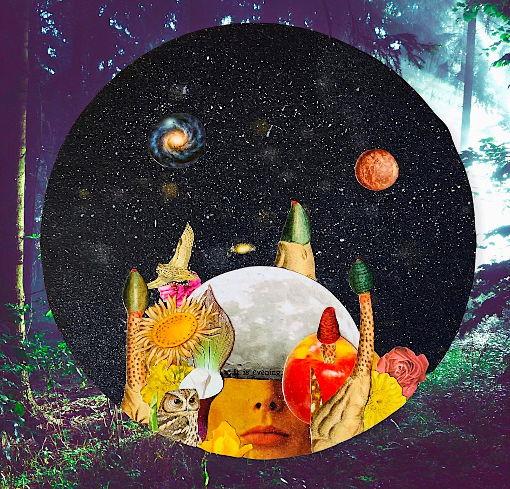 Image of Original Art - Collage Art - Lunar - Moonrise - OOAK