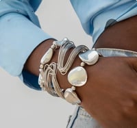3 pc silver bracelet set