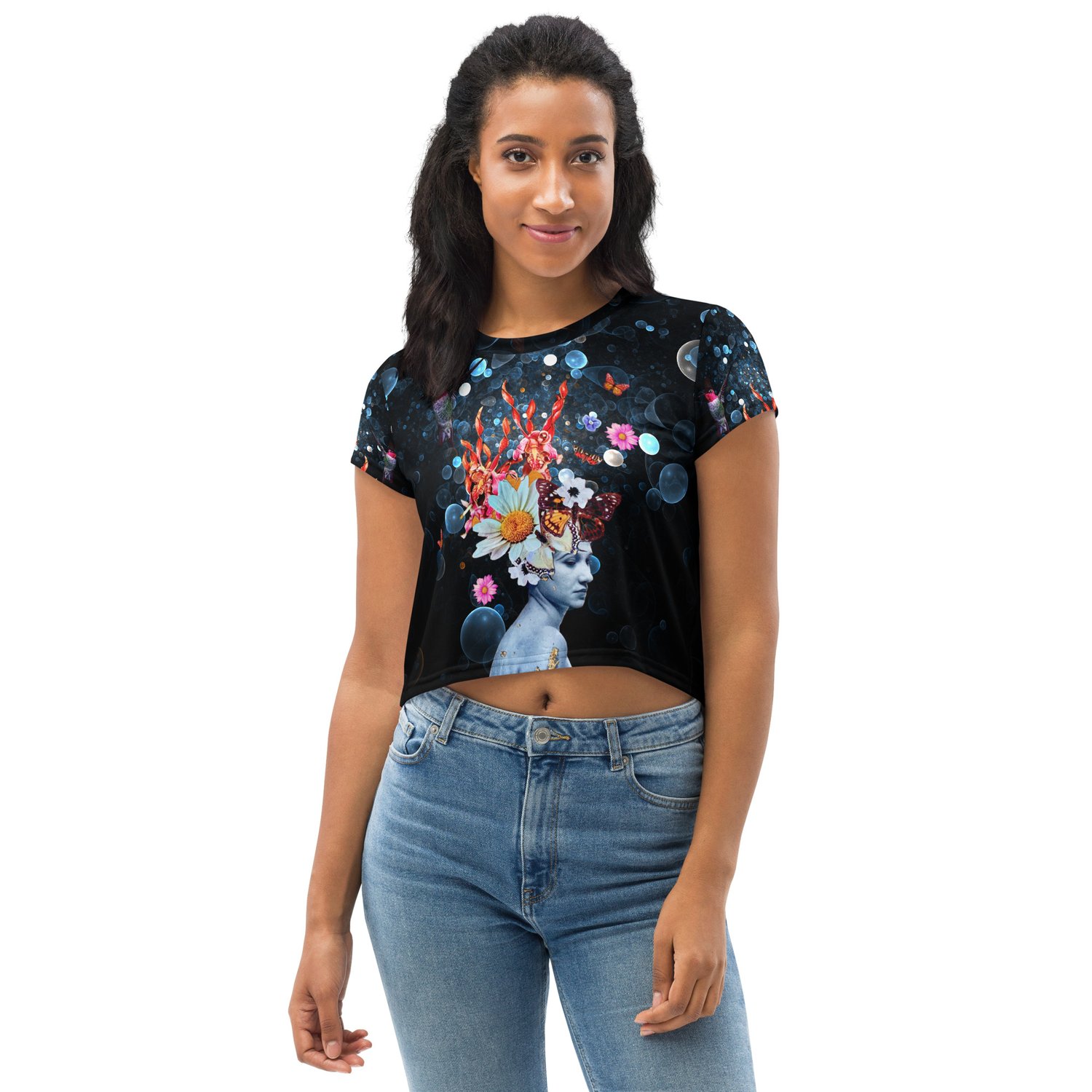 Image of Aurelian Bubble Edit - All Over Print Crop Tee