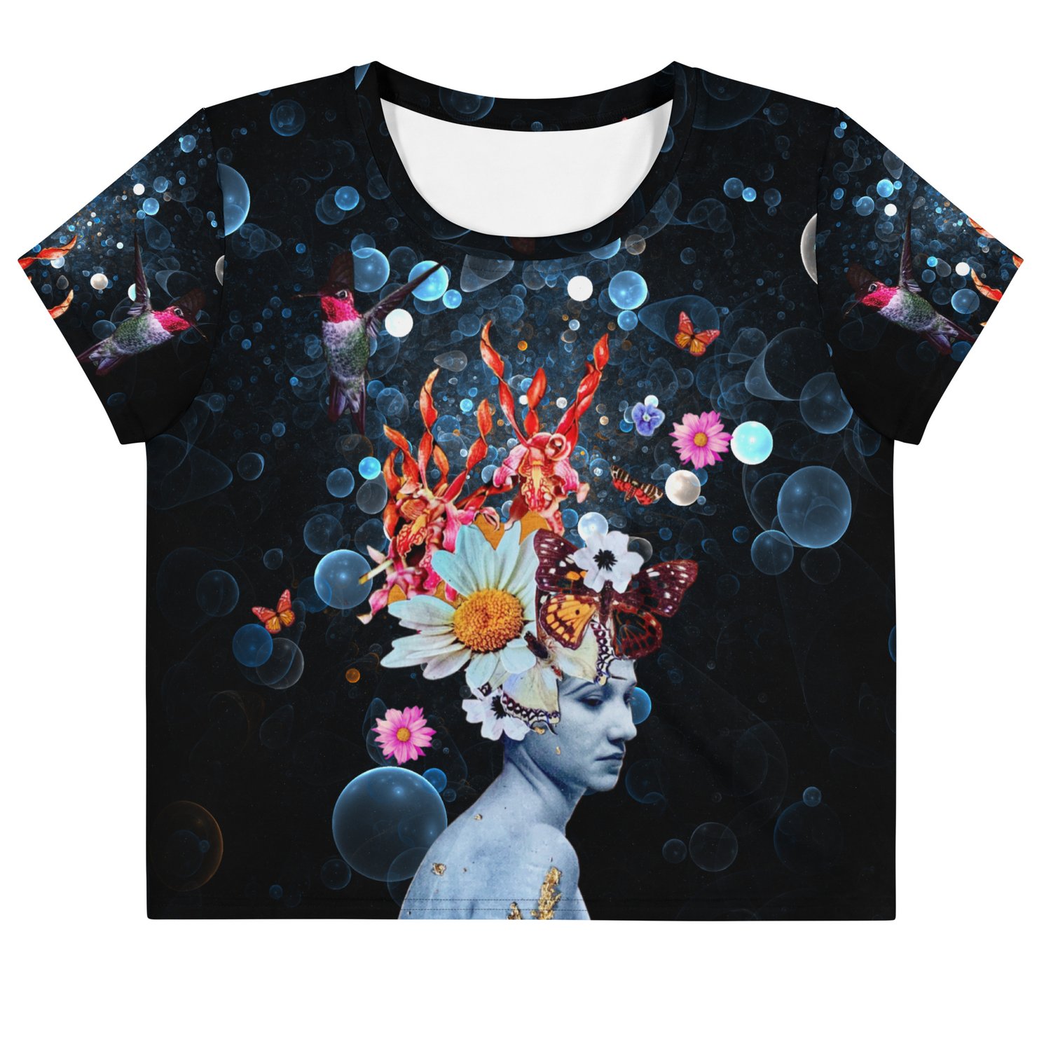 Image of Aurelian Bubble Edit - All Over Print Crop Tee