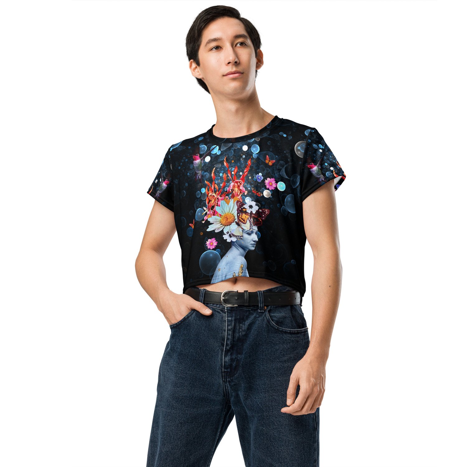 Image of Aurelian Bubble Edit - All Over Print Crop Tee