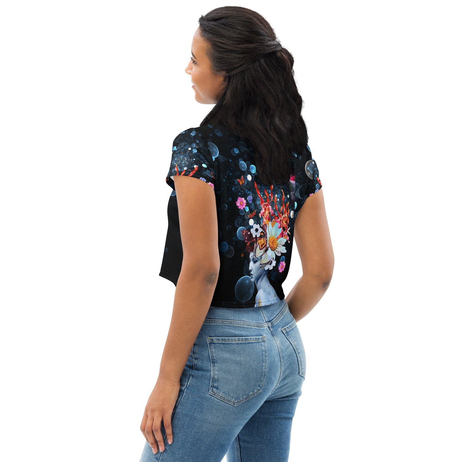 Image of Aurelian Bubble Edit - All Over Print Crop Tee
