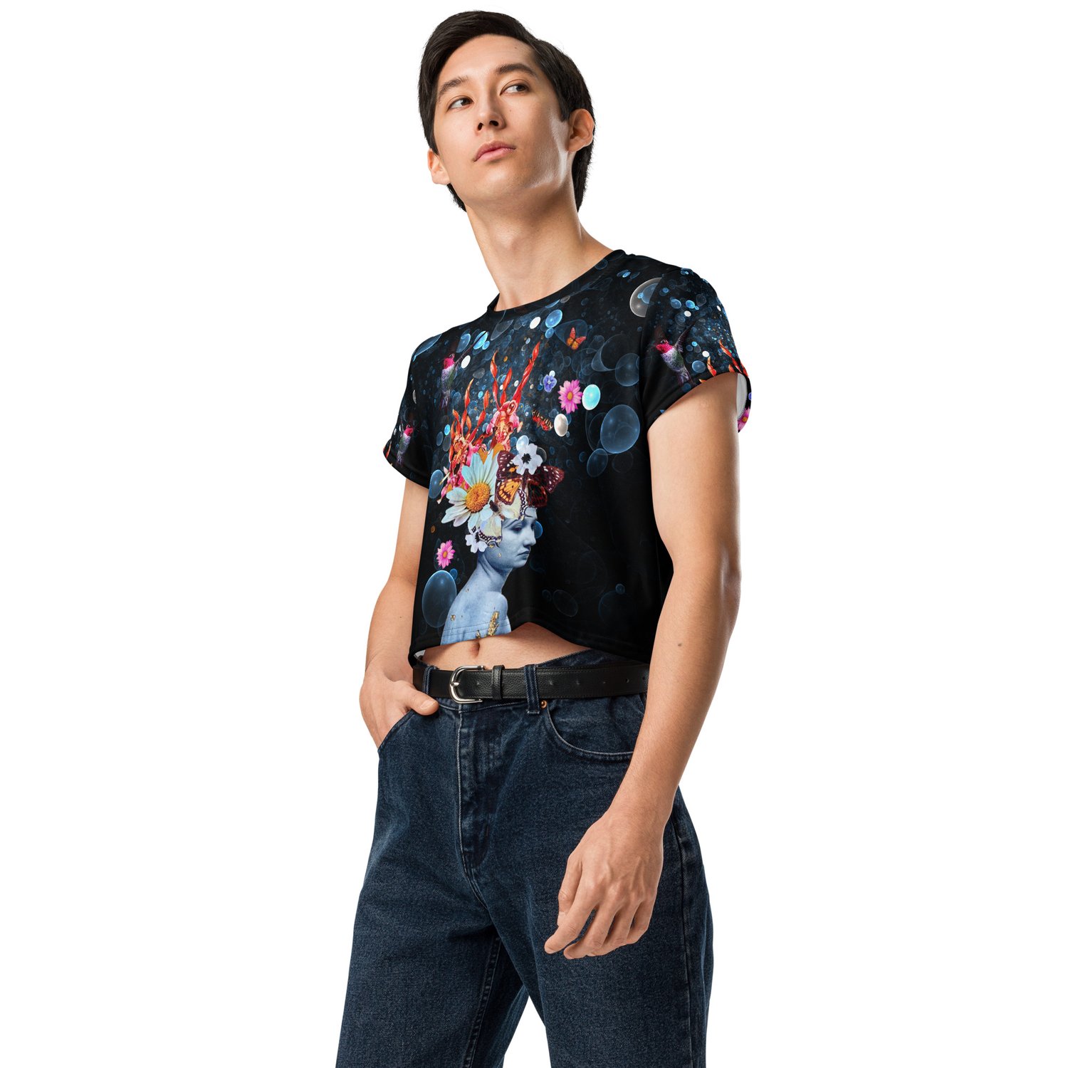 Image of Aurelian Bubble Edit - All Over Print Crop Tee