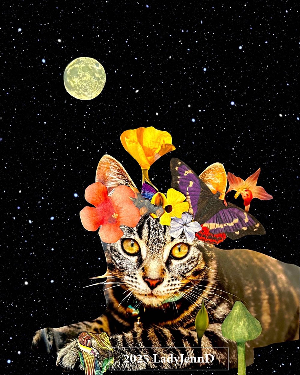 Image of  Frida Cat-Lo - Matte Giclee Print -  8x10 inches 