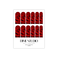 Image 2 of RED ROSE IN BLOOM NAIL DECALS
