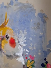 Image 2 of Cockatiel watercolor painting 