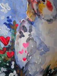 Image 3 of Cockatiel watercolor painting 