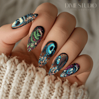 Image 1 of RETRO NIGHTMARE BEFORE CHRISTMAS HALLOWEEN NAIL DECALS 
