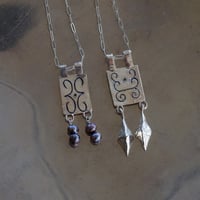 Image 2 of Silver Gate Pendant Necklace #2