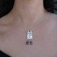 Image 3 of Divine Gate Pendant Necklace with Pearls