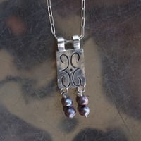Image 1 of Divine Gate Pendant Necklace with Pearls
